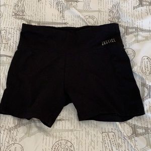 Girls justice black active wear shorts